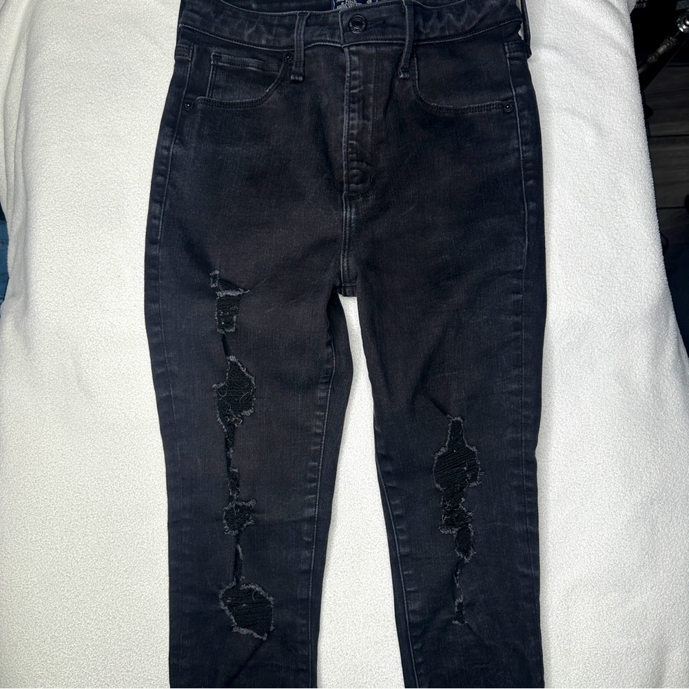 Abercrombie & Fitch Simone High Rise Super Skinny Distressed Jeans - Picture 2 of 8